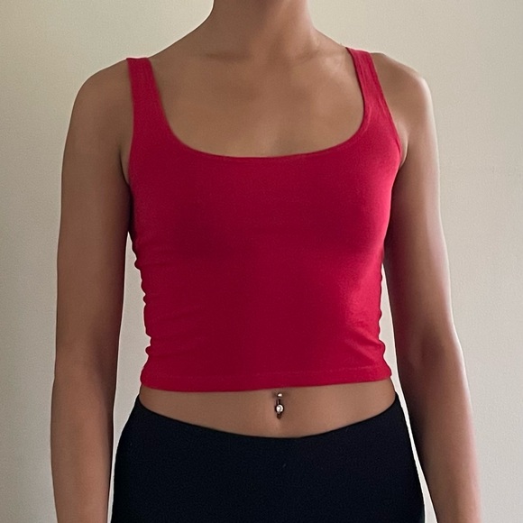 Basic Red Crop Top - Picture 1 of 2